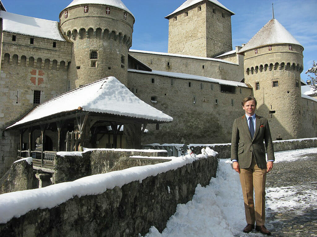 w zamku chillon w szwajcarii