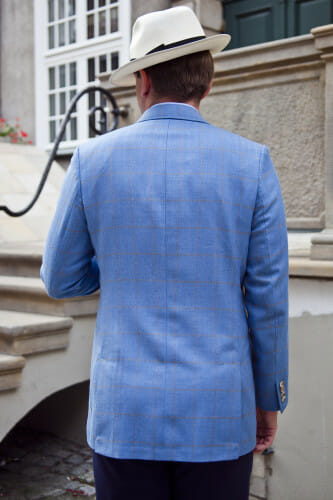 Back of a bespoke jacket by Van Thorn