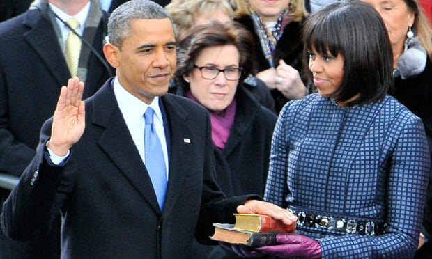 Barack Obama Michell Obama inauguration ceremony