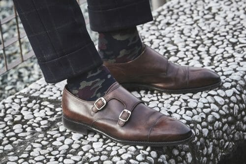 skórzane brązowe buty męskie