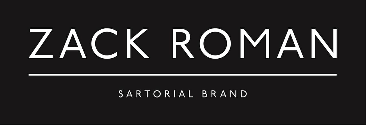 logo ZACK ROMAN white typografia blog
