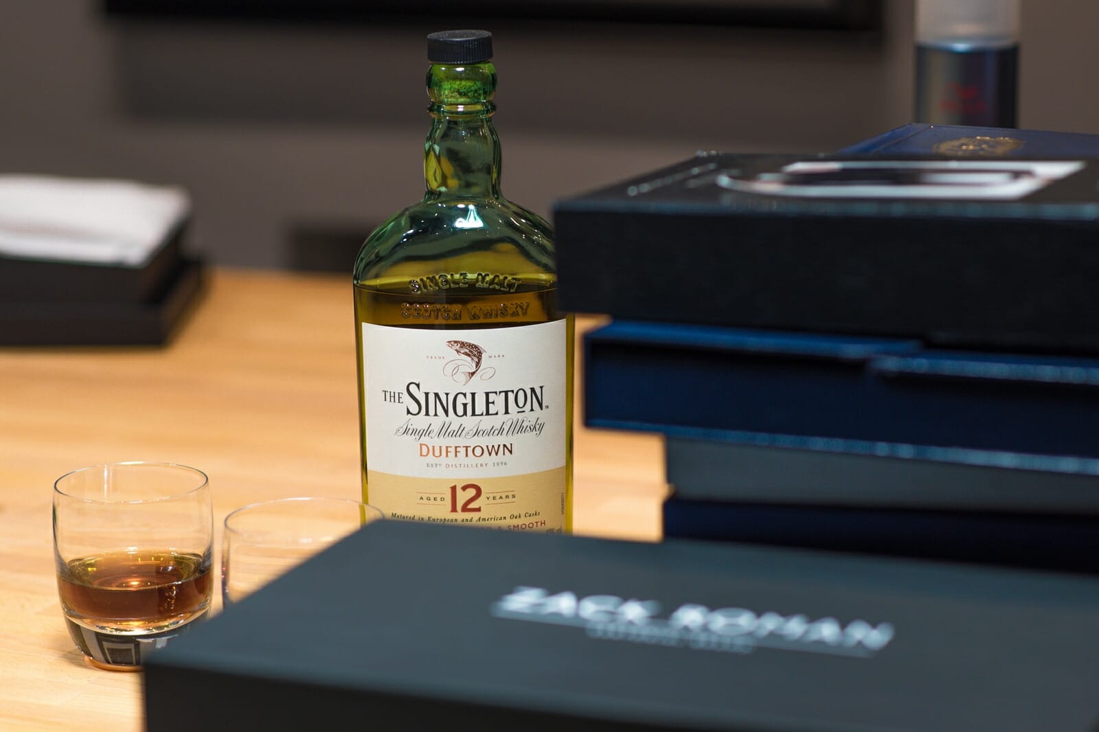 Singleton whisky i Zack Roman